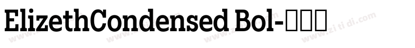 ElizethCondensed Bol字体转换 ElizethCondensed Bol字体转换